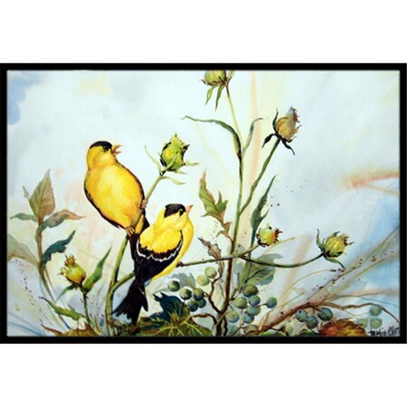 Carolines Treasures Joyful Morning Birds Indoor and Outdoor Mat- 18 x 27 in. PJC1112MAT